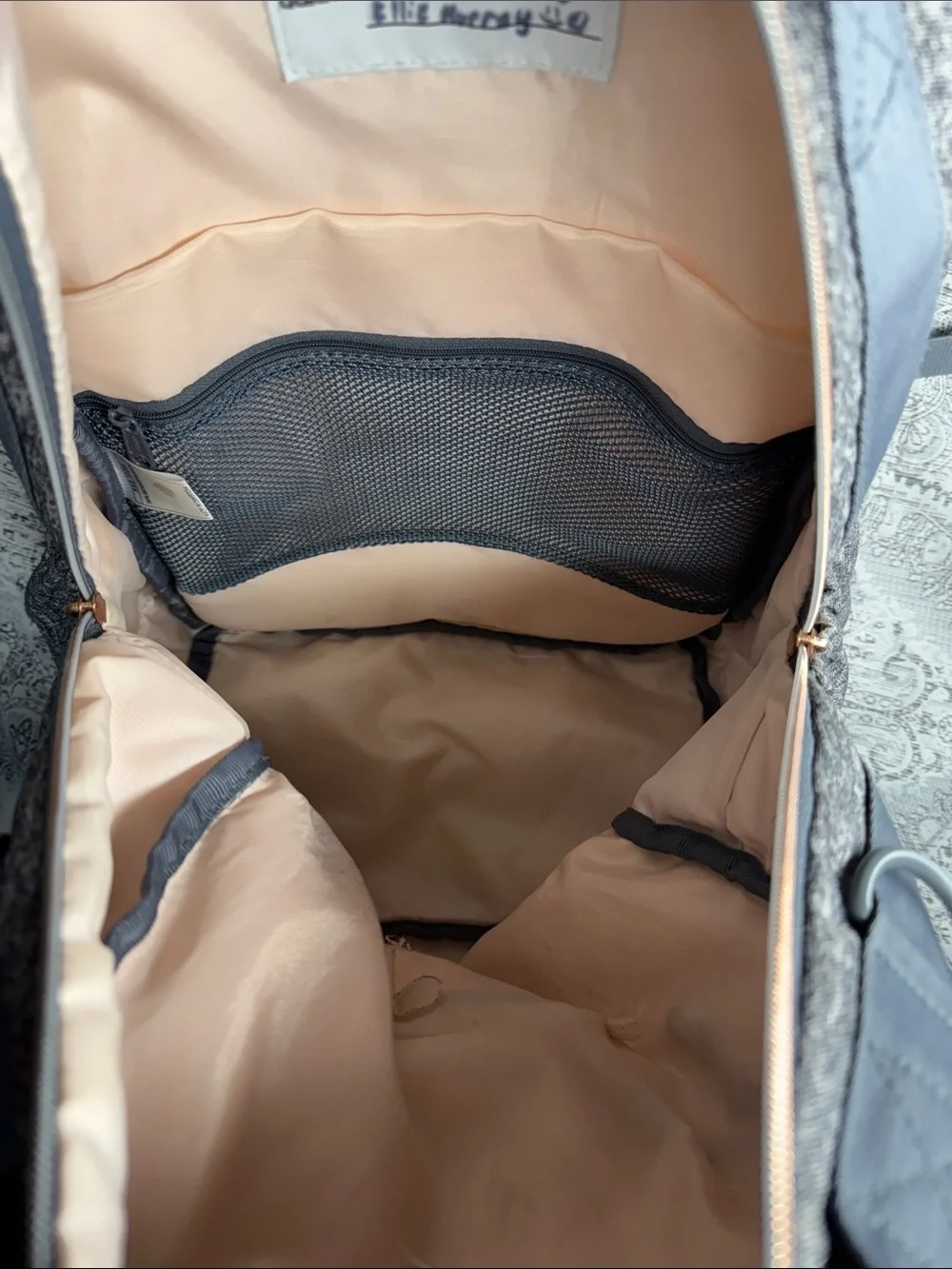 adidas Heather Gray Women's Backpack with White Pom - Picture 5 of 6